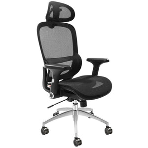 Mesh Office Chair | Adjustable High Back Desk Chair with Lumbar Support & Headrest | Swivel Task Chair