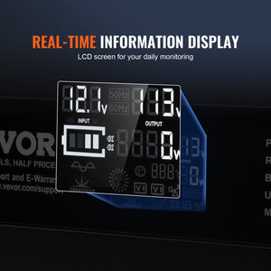 Modified Sine Wave Inverter 3000W | DC 12V to AC 230V | LCD Display | CE/FCC Certified