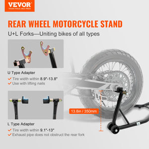 Motorcycle Rear Stand | 850 lbs Paddock Swingarm Lift