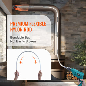 Chimney Sweep Kit 8m | Nylon Rods & 360° Brush for Fireplace Flue Cleaning