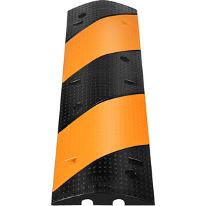 Rubber Speed Bump 2 Pack | Modular 42" | 10 Ton Capacity | 2-Channel Cable Protection
