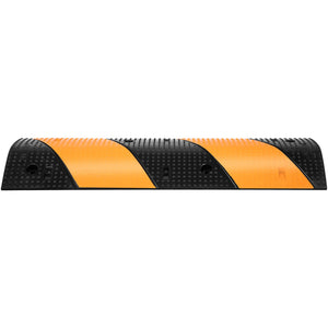 Rubber Speed Bump 2 Pack | Modular 42" | 10 Ton Capacity | 2-Channel Cable Protection