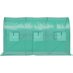 Walk-in Tunnel Greenhouse | 12x7x7 ft | Galvanised Frame & Waterproof Cover
