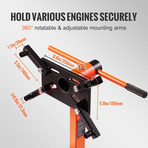 Engine Stand | 750LBS Motor Hoist Dolly with Adjustable Mounting Head