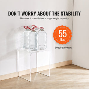 Acrylic Side Tables | 2-Pack C-Shaped Lucite End Tables | Clear Small Tables for Living Room or Bedroom