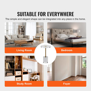 Clear Acrylic End Table | Round 11.9" Top | 21.4" Height