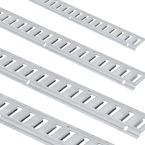 E-Track Tie-Down Rail Kit 24pc | 8 Steel Rails + O-Rings + Tie-Offs | 816kg Load Capacity