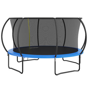 Trampoline | 14ft with Safety Net, Ladder & Curved Poles | Heavy Duty 450lb Capacity for Kids & Adults
