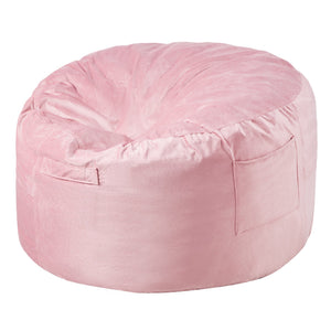Round Bean Bag Chair | 91cm Velvet Cover | Pink