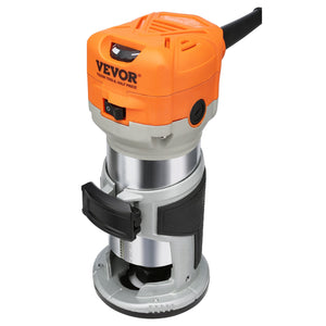 Wood Router 1.25HP 800W | 30,000RPM | 6-Speed Compact Trimmer with Collets & 12 Cutters