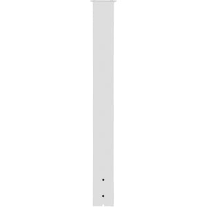 Mailbox Post 43" High | White Powder-Coated Q235 Steel Mailbox Stand | Universal Outdoor Post for Sidewalk & Curbside Installation