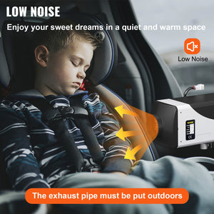Diesel Air Heater | 5KW 12V with 10L Tank, Muffler & Remote | LCD Thermostat for RVs & Boats