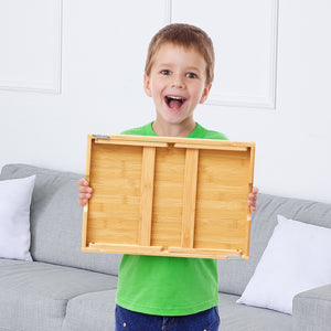 Bamboo Bed Tray Table | Foldable Legs | 40x28cm Breakfast & Laptop Desk