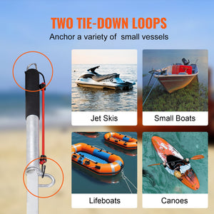 Sand Spike Boat Anchor 36 Inch | Galvanised Carbon Steel Shore Spike with Self-Hammering Design | Includes Storage Bag & Bungee Cord | For Small Boats, Jetskis, Kayaks & Pontoons