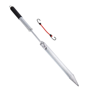 Sand Spike Boat Anchor 36 Inch | Galvanised Carbon Steel Shore Spike with Self-Hammering Design | Includes Storage Bag & Bungee Cord | For Small Boats, Jetskis, Kayaks & Pontoons