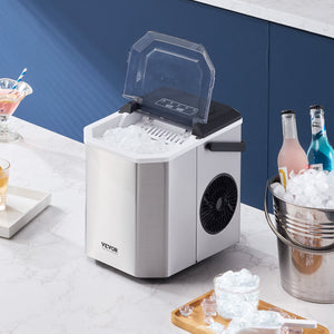 Countertop Ice Maker | 26lbs/24H Portable Self-Cleaning Machine with Scoop & Basket