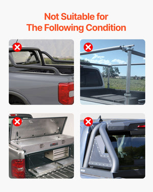 Tri-Fold Tonneau Cover | Fits 2015-2024 Ford F-150 | 2004mm Bed | 181kg Capacity | LED Light | Black