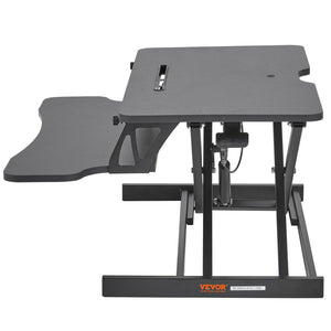 Standing Desk Converter | Two-Tier 800mm Sit-Stand Riser | Height Adjustable 140-510mm