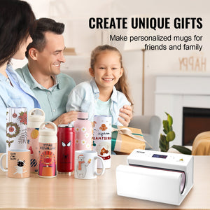 Auto Tumbler Heat Press | 325–887ml Sublimation Mug Press | White Automatic Cup Press