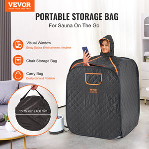 Portable Steam Sauna Tent | 1000W Personal Spa | 800x800x1000mm | Weight Loss & Detox Therapy