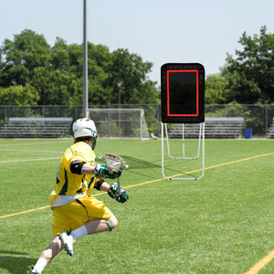 Lacrosse Rebounder | 3x4ft Adjustable Pitchback Net for Baseball, Softball, Volleyball | Folding Training Wall