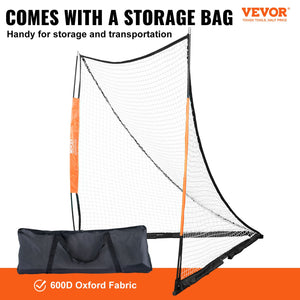 Lacrosse Goal 1.8x1.8m | Portable Lacrosse Net with Carry Bag | Fibreglass Rod Training Goal | Easy Setup for Youth & Adult Practice