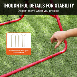 Soccer Rebounder Net 100x100cm | Portable Football Kick-Back Goal with Adjustable Angles | Training Aid for Kids, Teens & Adults | Easy Setup & Storage