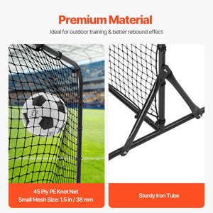 Soccer Rebound Trainer 6x4 ft | Double-Sided Net for Training