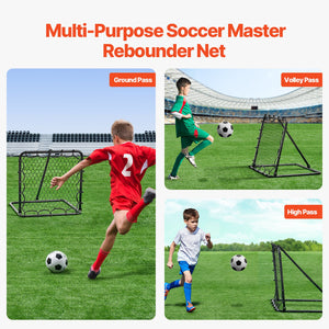 Soccer Rebounder Net | 34x34" Portable Kick-Back Trainer