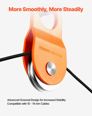 Snatch Block 10 Ton | Recovery Winch Pulley 22,000 lbs Capacity | For Off-Road ATV UTV