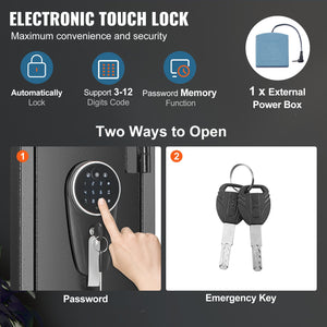 Gun Safe | Digital Rifle & Pistol Storage for 3 Rifles & 4 Pistols