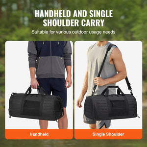Tactical Duffle Bag | 45L Gym Bag with Molle Design & Shoe Compartment