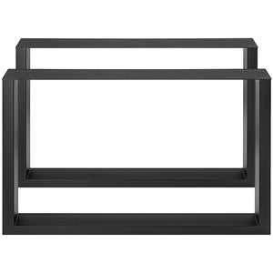 Black Metal Table Legs Set of 2 | 35"x28" Steel Dining or Office Desk Legs | Country Style DIY Furniture Legs