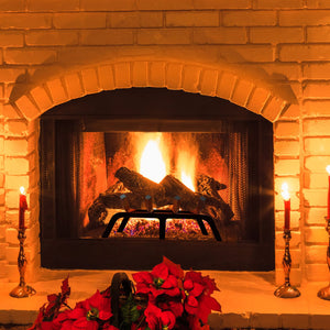 Fireplace Log Grate 18" | Heavy Duty Steel with 6 Support Legs | Indoor & Outdoor Firewood Rack