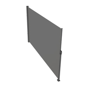 Retractable Side Awning | 180x300cm Gray Aluminum Privacy Screen | Waterproof UV30+ Patio, Balcony Divider