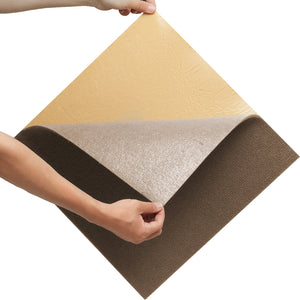 Peel & Stick Carpet Tiles 10 Pack | Self Adhesive Carpet Floor Squares | Soft Padded DIY Install | Indoor Outdoor Bedroom & Living Room | Dark Brown