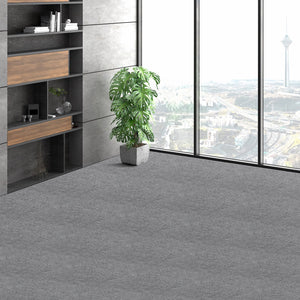 Peel & Stick Carpet Tiles 9 Pack | Self-Adhesive Floor Squares | Light Gray | Indoor & Outdoor