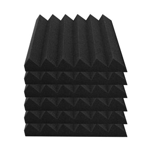 Acoustic Foam Panels | 24-Pack 12x12x2" Adhesive Soundproof Wall & Ceiling Tiles