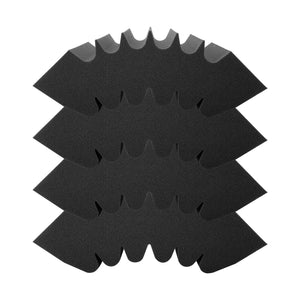 Acoustic Foam Panels | 4-Pack 16.5"x6.3"x12" Adhesive Soundproofing for Wall & Ceiling