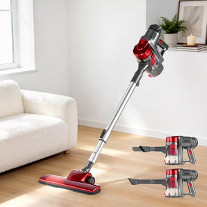 Devanti Corded Handheld Bagless Vacuum Cleaner - Red and Silver