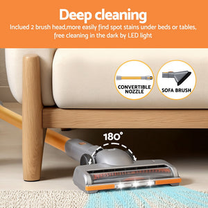 Cordless Stick Vacuum | 300W | Self-Standing | Golden
