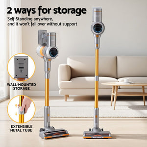 Cordless Stick Vacuum | 300W | Self-Standing | Golden
