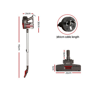 Stick Vacuum Cleaner | Bagless | Corded | 500W | Red