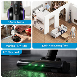 Cordless Vacuum Cleaner | Auto-Empty Dust Station | 18kPa | Grey