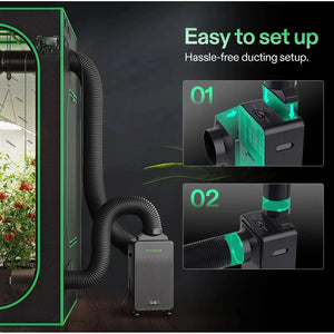 VIVOSUN AeroDrain D12 Smart Dehumidifier | 12L/Day | App Controlled | Temp/Humidity/VPD Monitoring