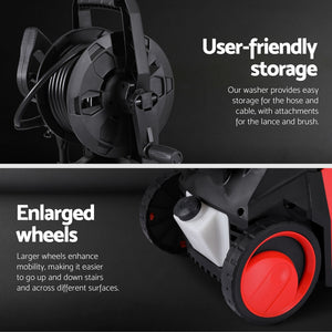 High Pressure Washer | 2400PSI Electric Water Cleaner | 10M Jet Hose | Gurney Pump