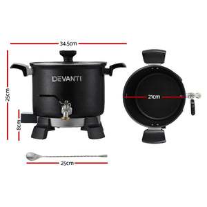 Devanti Wax Melter | 5L | Candle Making | 1200W | Melting Pot Furnace | Quick Pour Spout | Soy Soap