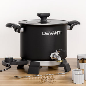 Devanti Wax Melter | 5L | Candle Making | 1200W | Melting Pot Furnace | Quick Pour Spout | Soy Soap
