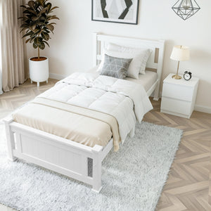 King Single Bed Base with Bedside Table | Matching Set | (Version 2)