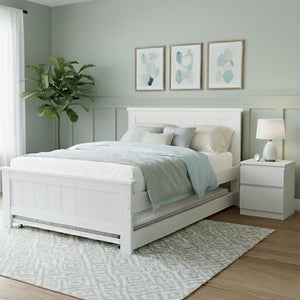 King Single Bed Frame + Bedside Table | Bedroom Set | Natural Finish